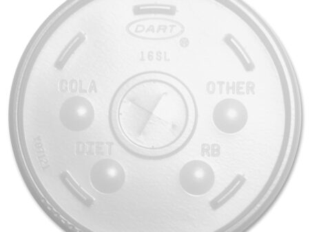 Lid Cup Trans Foam Slot 16