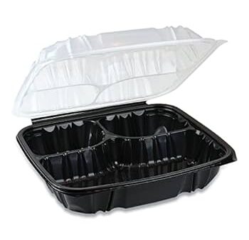 Black & Clear Container 8.5 X 8.5 X 3 Comp