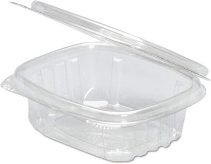 8 Oz Clear Hinged Container