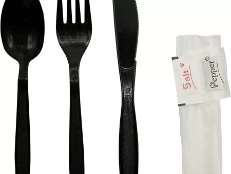 Cutlery Kit Heavy Duty 6 Piece WHITE OR BLACK