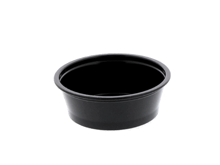 Plastic Souffle Cup Black 1.5Oz