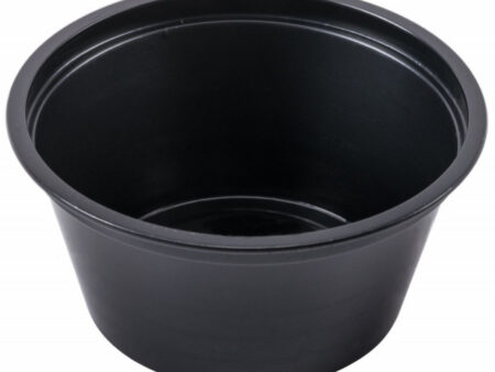 Plastic Souffle Cup Black 2Oz