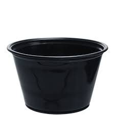 Plastic Souffle Cup Black 4Oz