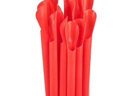Super Jumbo Red Spoon Straw 10 3/4