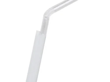 Flexible Straws Wrapped 7.75